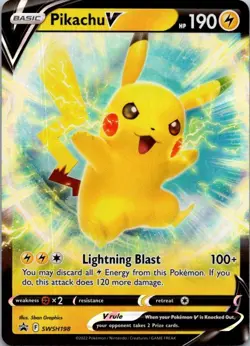 Pikachu V Promo SWSH: Sword & Shield Promo Cards SWSH198 NM - Image 1