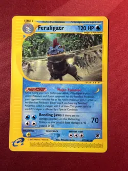 FERALIGATR 47/165 Expedition NON-HOLO rare E-Series/Reader Pokemon TCG card NM+ - Image 1