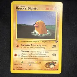 Pokemon TCG Brock's Diglett Basic Card Gym Challenge 67/132 Common Wizards 2000 - Image 1
