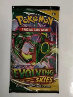 Pokemon Evolving Skies Booster Pack 10 Cards Pack New Sealed Official Pkmn TCG - Image 1