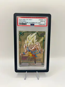 Dragon Ball Super Card Game Son Goku Secret Rare Alt Art FB05-119 PSA 10 - Image 3