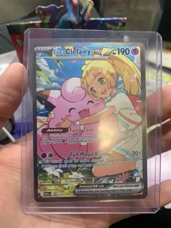 Pokemon Lillie's Clefairy EX 280/217 Holo Fairy ASC EN Card Ascended heros - Image 1