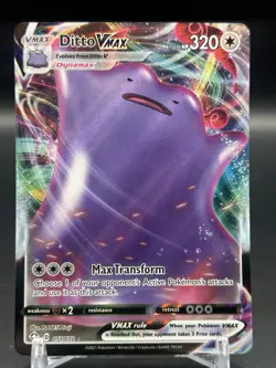Pokemon Ditto VMAX Shining Fates Ultra Rare Holo 051/072 Card English - Image 1