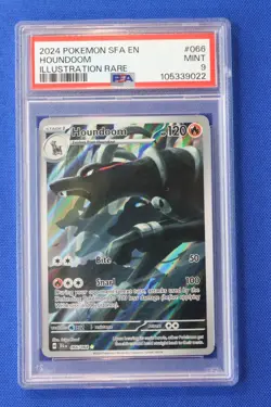 2024 Pokemon HOUNDOOM Card #066 ILLUSTRATION RARE Shrouded Fable EN PSA Mint 9 - Image 1