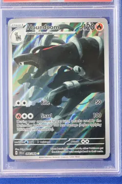 2024 Pokemon HOUNDOOM Card #066 ILLUSTRATION RARE Shrouded Fable EN PSA Mint 9 - Image 2