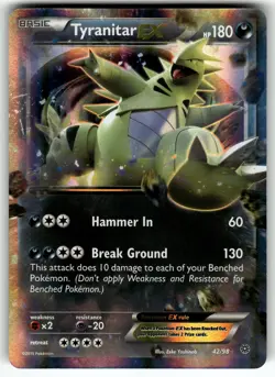 Tyranitar EX 42/98 XY - Ancient Origins NM Pokemon Card TCG - Image 1