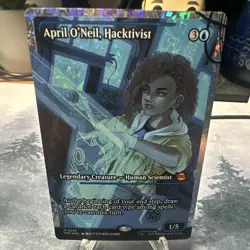 April O'Neil, Hacktivist Fracture Foil Mythic TMNT Magic: The Gathering - Image 1