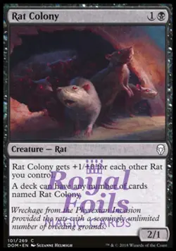 Rat Colony 1x FOIL DOM MTG Dominaria Common MINT black - Image 1