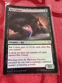 MTG- Rat Colony - Dominaria (DOM) Foil NMT 101/269 - Image 1