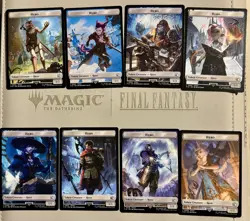 💥 Full Set of 8 Hero double tokens *NM*, ALL DESIGNS, Final Fantasy MTG Magic B - Image 1