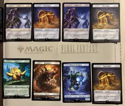 💥 Full Set of 8 Hero double tokens *NM*, ALL DESIGNS, Final Fantasy MTG Magic B - Image 2