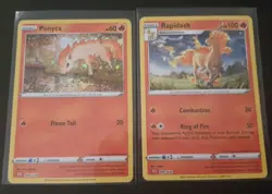 Ponyta 004/034 & Rapidash 005/034 Trading Card Game Classic Holo NM Pokemon - Image 1
