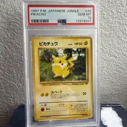 Pokemon Pikachu Jungle Japanese #25. PSA 10. Slab is Slightly Cracked. See Photo - Image 2