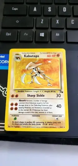 Pokemon TCG Kabutops Fossil 9/62 Holo Unlimited Holo Rare - Image 1
