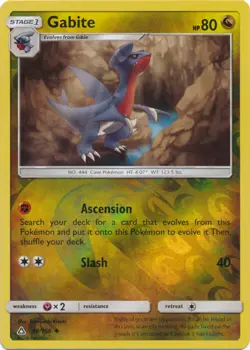 Pokemon - Gabite - 98/156 - Uncommon - Reverse Holo - Sun and Moon Ultra Prism - - Image 1