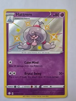 Hattrem SV055/SV122 Rare Shiny Shining Fates Shiny Vault Pokemon NM - Image 1
