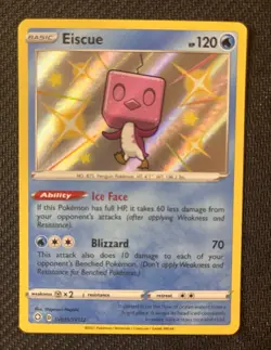 Eiscue - SV035/SV122 - Pokemon Shining Fates Sword Shield Shiny Rare Card NM - Image 1