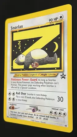 Snorlax 49/53 NM Wotc Black Star Promo Regular Pokemon TCG - Image 3