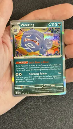 Pokemon TCG - Weezing 110/165 (151 Holo Rare - LOW INK PRINT ERROR) - Image 1