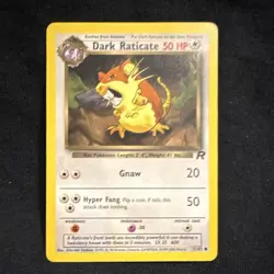 Pokemon TCG Dark Raticate 50 HP Team Rocket 51/82 Single Card 2000 - Image 1