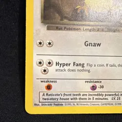 Pokemon TCG Dark Raticate 50 HP Team Rocket 51/82 Single Card 2000 - Image 5