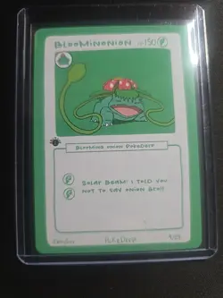 Pokederp Bloominonion 9/25 - Venusaur Pokemon Derpy Fan Art Card - Image 1