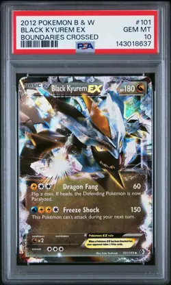 PSA 10 2012 Pokemon Black & White Boundaries Crossed #101 Black Kyurem Ex GEM MT - Image 1