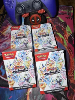 Pokemon Prismatic Evolutions x4 Booster Bundle Boxes SHIP TODAY - Image 1