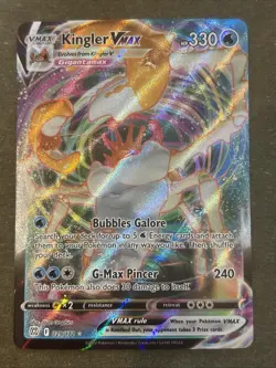 Kingler VMAX 029/172 Swsh09: Brilliant Stars Holo Ultra Rare Pokemon TCG NM - Image 1