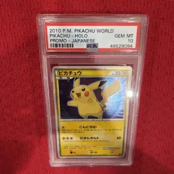 2010 POKEMON PIKACHU WORLD PROMO JAPANESE HOLO PSA 10 - Image 2