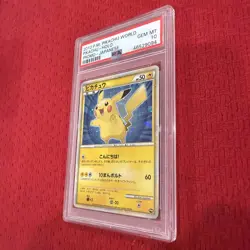 2010 POKEMON PIKACHU WORLD PROMO JAPANESE HOLO PSA 10 - Image 4