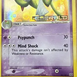 Pokemon Kirlia 33/106 EX Emerald STAMPED Reverse Holo - Damaged See Photos - Image 2