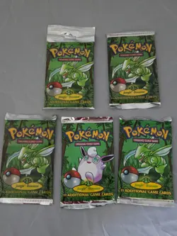 Pokemon "JUNGLE" Booster Packs (Lot of 5) - Image 1