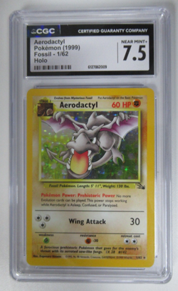 1999 Pokemon Fossil Aerodactyl Holo 1/62 CGC 7.5 - Image 1