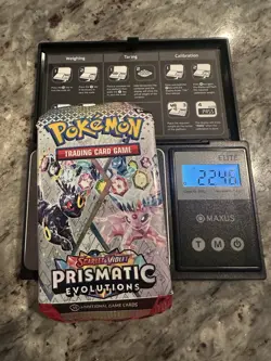 22.46g! HEAVY -Pokemon Prismatic Evolution Booster Pack -Possible GODU - Image 1