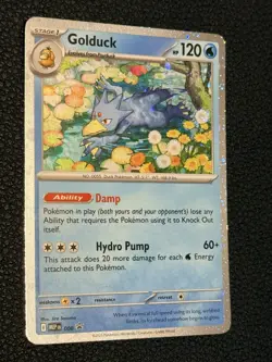 Pokemon TCG Golduck Mega Evolutions Black Star Promo 8 Cosmos Holo - Image 1