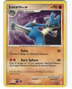 Lucario Holo Pokemon TCG DP Trainer Kit 2/17 HOLO BLEED MP - Image 1