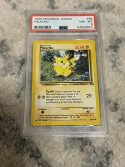 1999 Pokemon Jungle Pikachu #60 Common Psa 8 - Image 1
