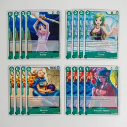 One Piece TCG EB03 Heroines Edition 117 Cards Common Playsets & Vivi Leader Card - Image 4