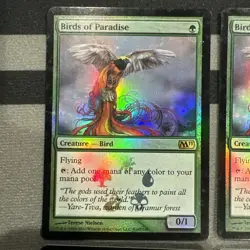 Birds Of Paradise X4 MTG Buy a Box Promo FOIL played - Image 2