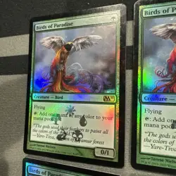 Birds Of Paradise X4 MTG Buy a Box Promo FOIL played - Image 4