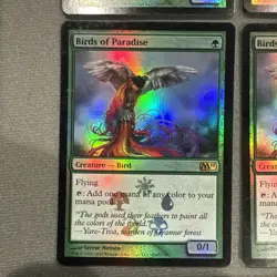 Birds Of Paradise X4 MTG Buy a Box Promo FOIL played - Image 5