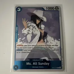 One Piece Ms. All Sunday OP01-079 Romance Dawn Character Blocker 1000 HP Bandai - Image 1