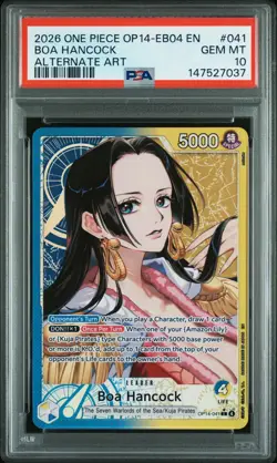2026 One Piece CCG OP-14 Boa Alt Art Leader PSA 10 Gem Mint OP14-041 English - Image 1