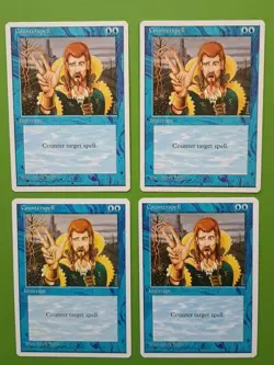 Magic the Gathering MTG Fourth (4th) Edition COUNTERSPELL X 4 LP/EX U 1995! - Image 1