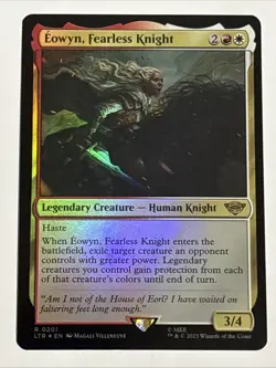 MTG Lord of the Rings Eowyn, Fearless Knight Foil 0201 NM Rare - Image 1