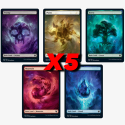 MTG Theros: Beyond Death Set of 25 Full Art Basic Lands | 5 of Each Land - Image 1