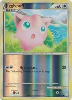 Lightly Played Jigglypuff - 68/123 - Common - Reverse Holo Pokemon HeartGold & S - Image 1