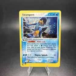 Swampert Holo Rare Pokemon Card Vintage Normal Ruby and Sapphire 13/109 DMG -g - Image 1