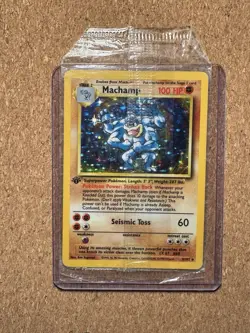 1999 Pokemon Base Set Holo 1st Edition Sealed Machamp 8/102 - Image 1